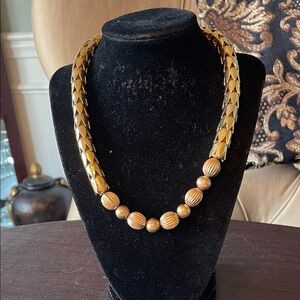 #149 - LIVE SHOW - VTG Givenchy Gold-Tone Beaded Statement Necklace